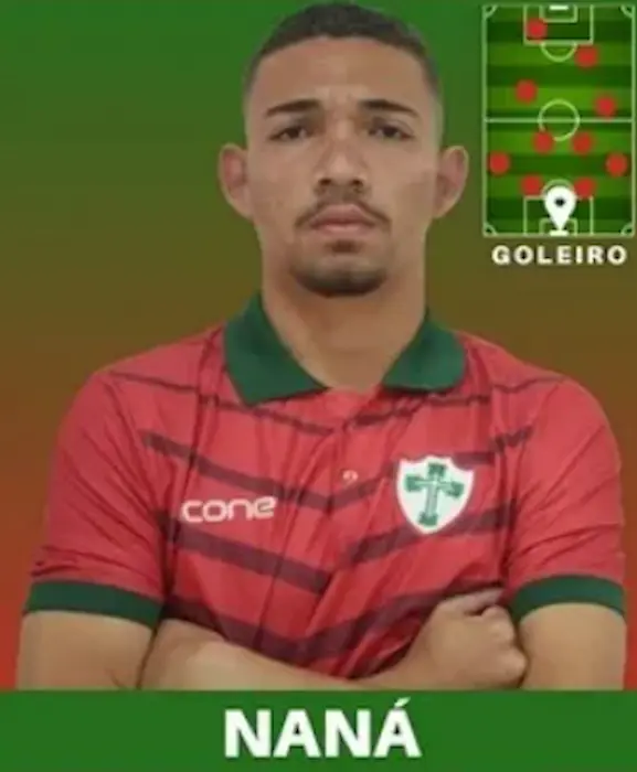 Goleiro Léo Loterio durante partida da Portuguesa do Morro pela Copa SELJ em Marília.