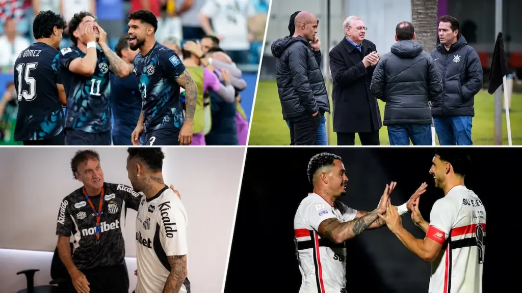 Jogadores de Corinthians, Santos, São Paulo e Palmeiras iniciam preparação para a retomada da temporada após a Copa do Mundo.