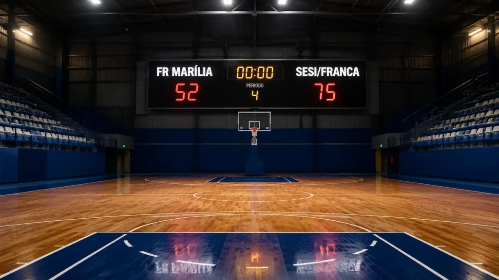 FR Marília perde para o Sesi/Franca por 75 a 52, segue no G8 do Paulista Sub-20 e encara o líder Pinheiros na próxima rodada.