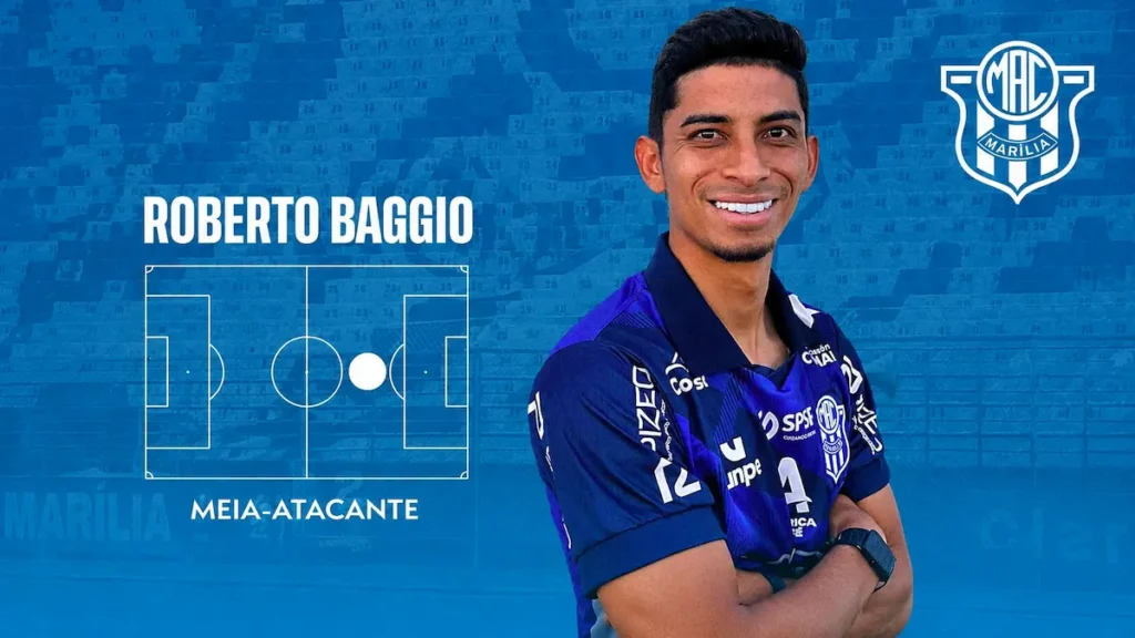 Marília anuncia o meia Roberto Baggio para a Copa Paulista. Reforço pode estrear sábado contra o Bandeirante, em Birigui.