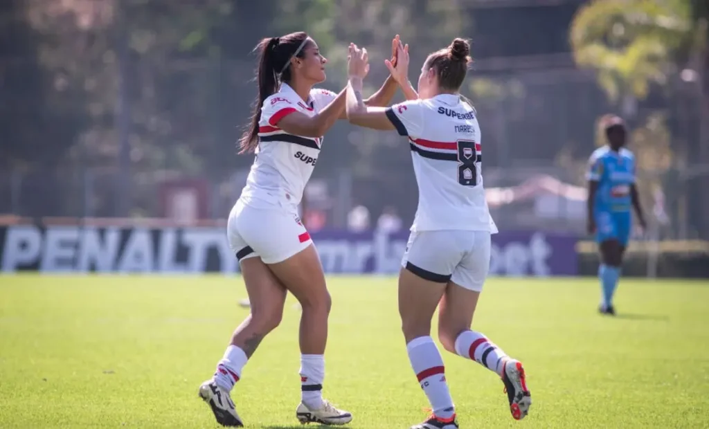 Relembre a goleada do São Paulo por 7 a 1 sobre o Marília no Paulista Feminino de 2024, disputado em Cotia.
