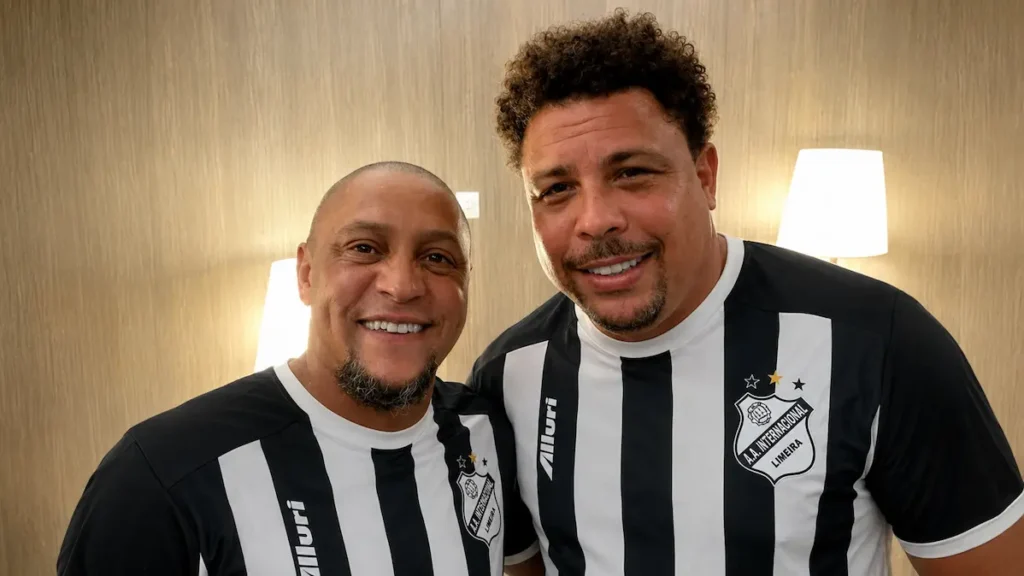 Roberto Carlos confirma compra da SAF da Inter de Limeira ao lado de Ronaldo em projeto de R$ 454 milhões.
