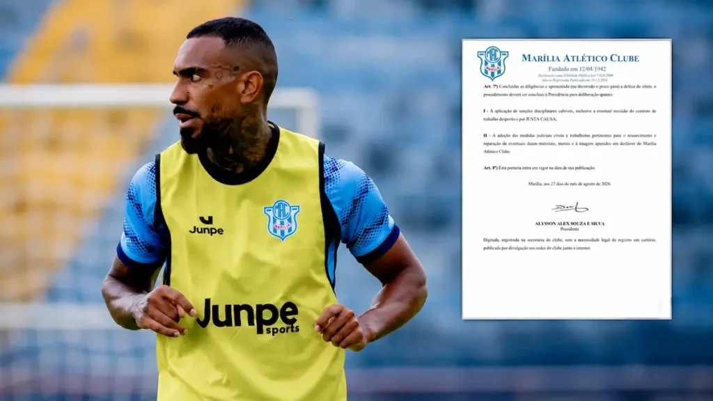 MAC apura suposta participação de Guilherme Café em jogo amador após veto médico na Copa Paulista e notifica atleta.
