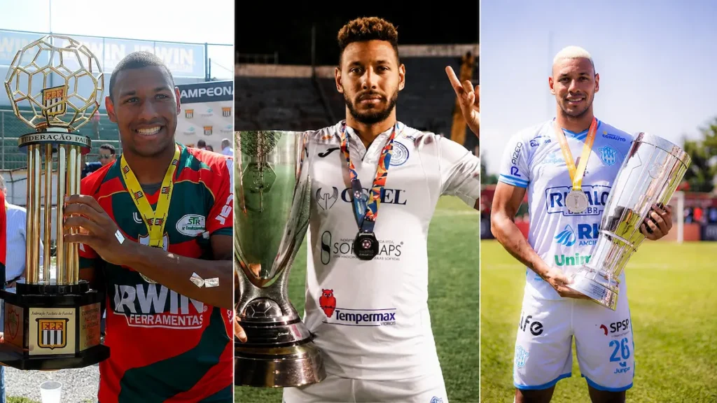 Ex-Marília, Lucas Silva erra pênalti pelo Flamengo de Guarulhos, perde acesso no Paulista e anuncia aposentadoria aos 34 anos.