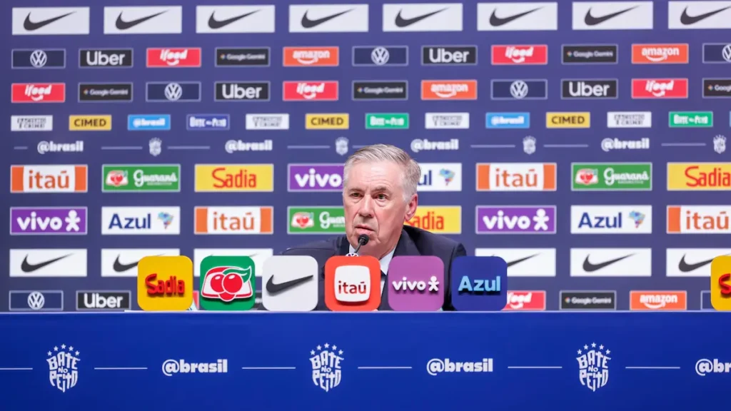 Seleção Brasileira terá primeira convocação de Ancelotti pós-Copa no dia 9 para amistosos contra Austrália e Índia.