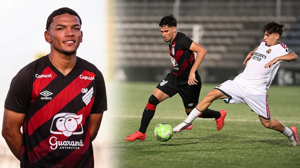 Bruno Gabriel foi titular na goleada do Athletico por 3 a 0 sobre o Real Madrid e ajudou o time a fechar o Mundial Sub-17 com 100%.