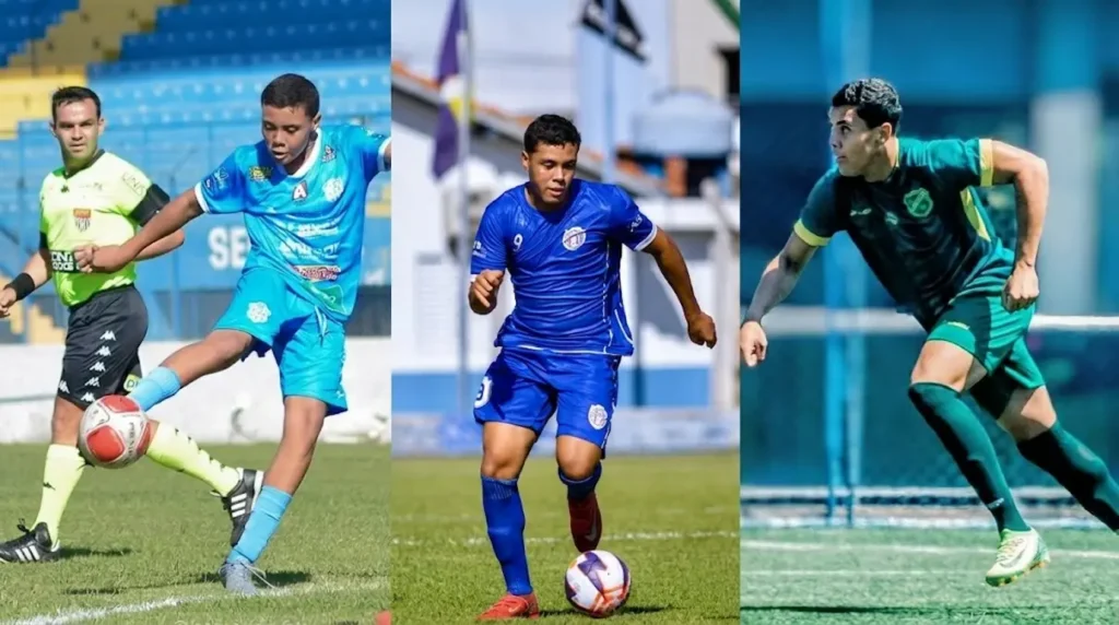 Miguel Victor se destacou nas categorias de base do Marília AC, do XV de Jaú e do Monte Azul. (Fotos: Matheus Dahsan / Divulgação XV de Jaú e Monte Azul)